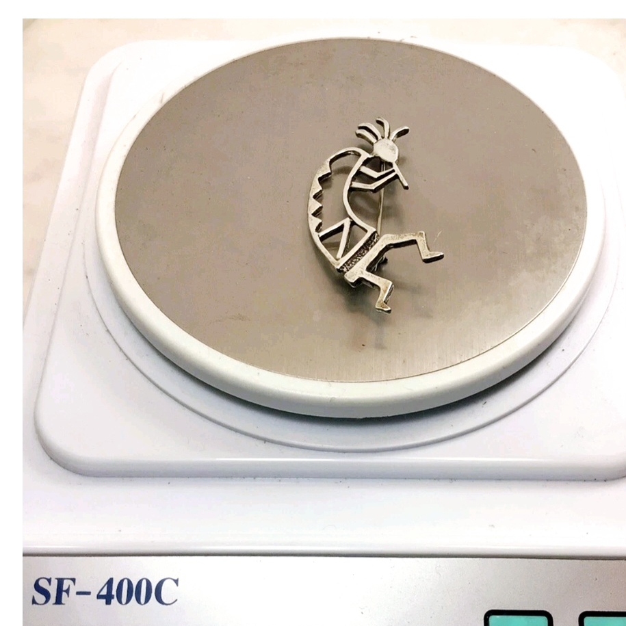 Vintage Navajo Sterling Silver Kokopelli Pin Brooch